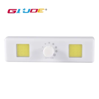 

GIJOE led wall light cob work light use 3*AAA battery ABS plastic rotary switch magnetic light adjustable brightness wardrobe