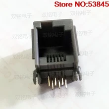 10 шт. 6P6C левый пряжки гнездо RJ11 телефонная розетка RJ12 телефонная розетка PCB держатель телефона с боковыми модели