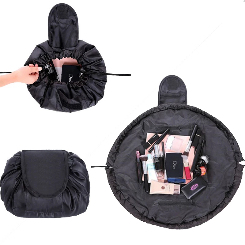 

Lazy Quick Packing Makeup Bag Portable Travel Drawstring Bulk Storage Cosmetics Bags 16 Color Professional Toiletry Wash Kit