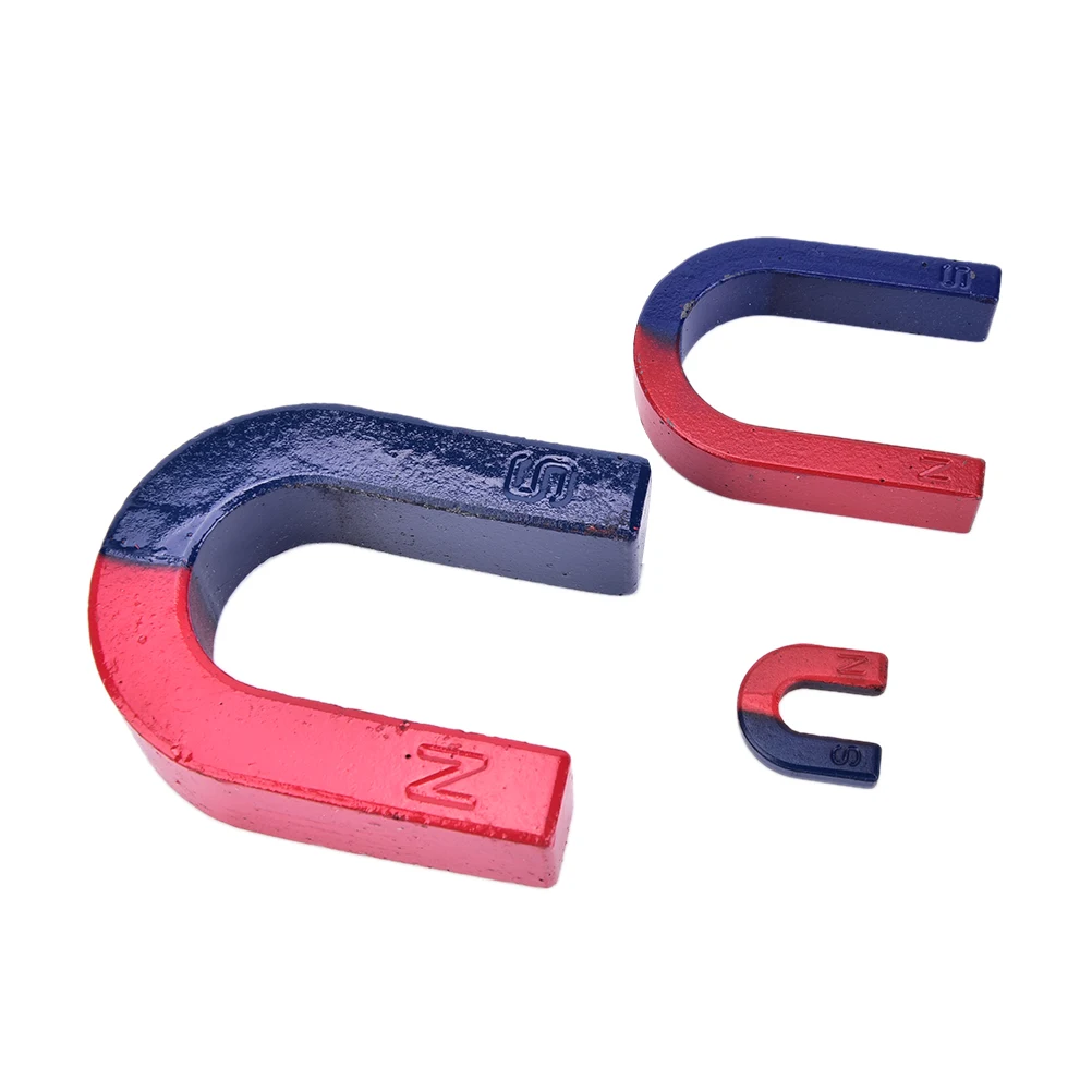 

1Pcs U-shaped Magnet 3*3cm Mini Horseshoe Magnet Red Blue Painted Pole Physics Experiment Teaching Supplies