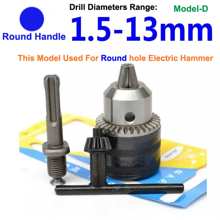 1/2" 20-UNF Electric Wrench Chuch 2 Pit 2 Slot Electric Hammer Drill Chuck Head To Be Drill And Screwdriver