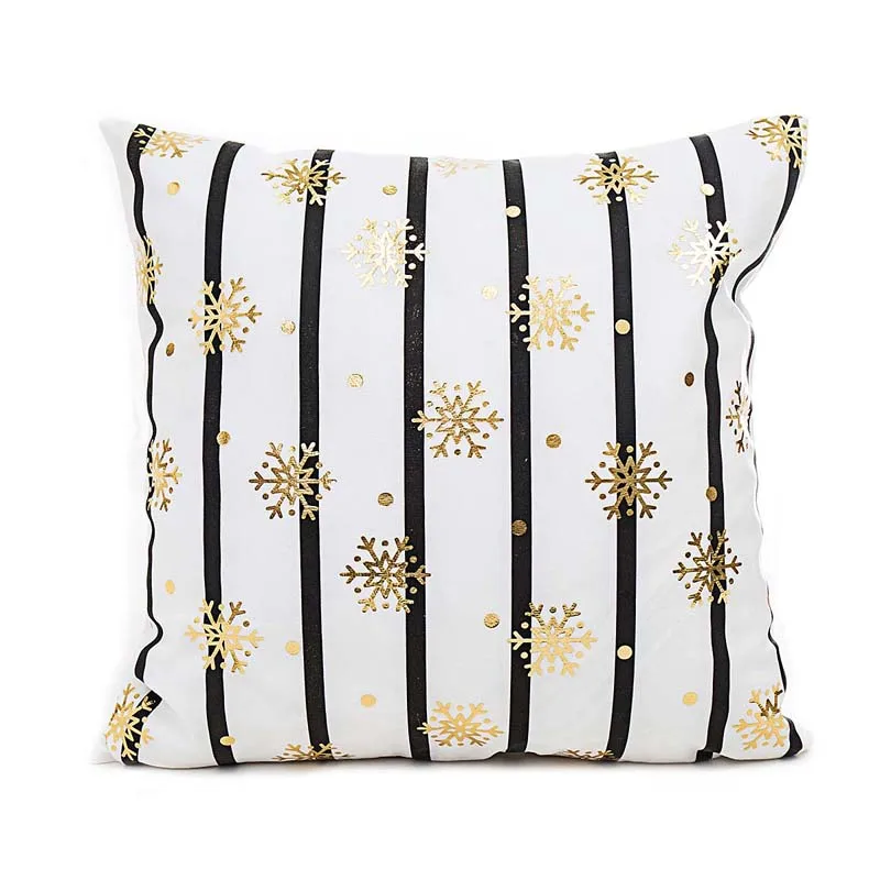 45*45cm Soft Fabric Gold Printed Christmas Pillow Case Merry Christmas Decoration For Home PillowCase New Year Party Supplies 45*45cm Soft Fabric Gold Printed Christmas Pillow Case Merry Christmas Decoration For Home PillowCase New Year Party Supplies