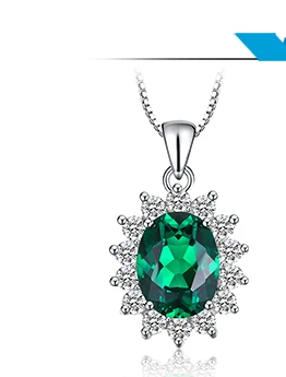 Jewelrypalace Принцесса Диана Уильям Кейт Миддлтон 2.5ct создан Изумрудное кольцо твердого 925 Серебряное кольцо для Для женщин подарок