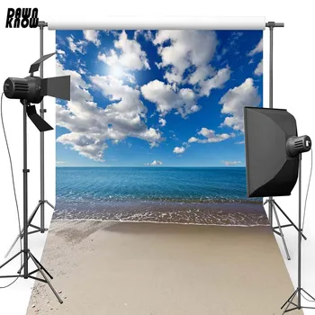 

DAWNKNOW Seaside Sky Cloud Vinyl Photography Background For Baby New Fabric Polyester Backdrop For Personal Photo Studio F2611