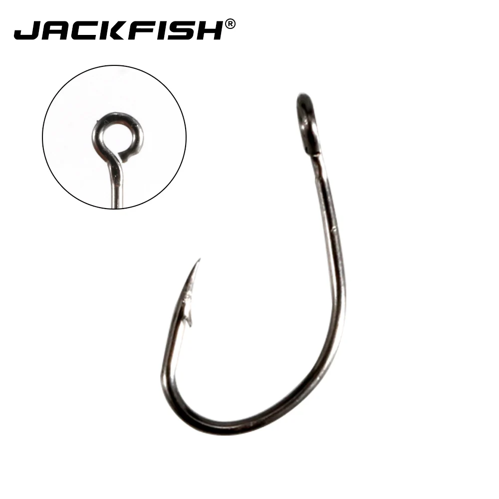271.02руб. 10% СКИДКА|JACKFISH/рыболовный крючок из высокоуглеродистой стали, 100 шт./лот, #4 ~ #12, рыболовный крючок с колючей головкой, аксессуары для ловли карпа|carbon steel fishing hook|fishing hook|hook 100pcs - AliExpress