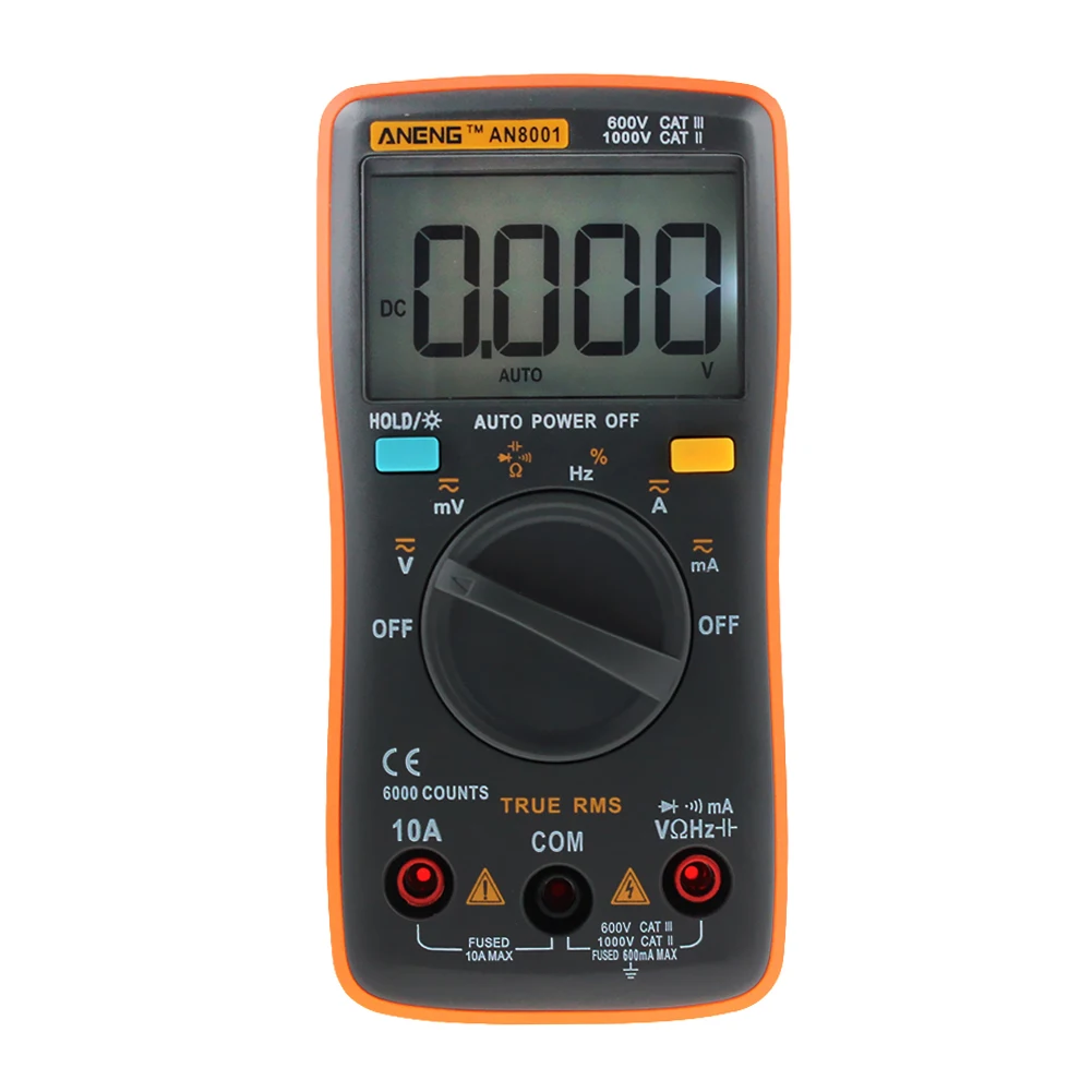 

2017 New Arrival Digital Multimeter 6000Counts Backlight AC/DC Ammeter Voltmeter Ohm Meter Ohm Portable Meter MFBS