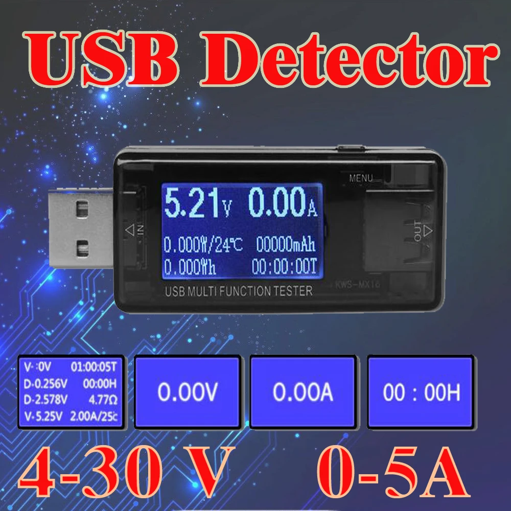 

digital USB Current tester usb Voltage current tester meter Detector ammeter multimeter for phone charger safety protection