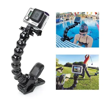

Jaws Flex Clamp Mount Holder + Adjustable Goose Neck Bracket for Gopro Hero 4 3+ 3 2 SJ4000 SJ5000