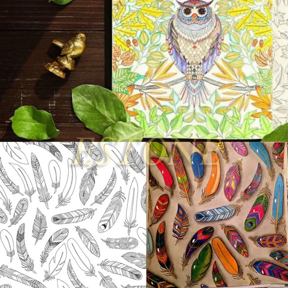14 Pages Painting Coloring Book For Children Adult Relieve Stress Kill Time Graffiti Painting Drawing Art Book 1 PCS