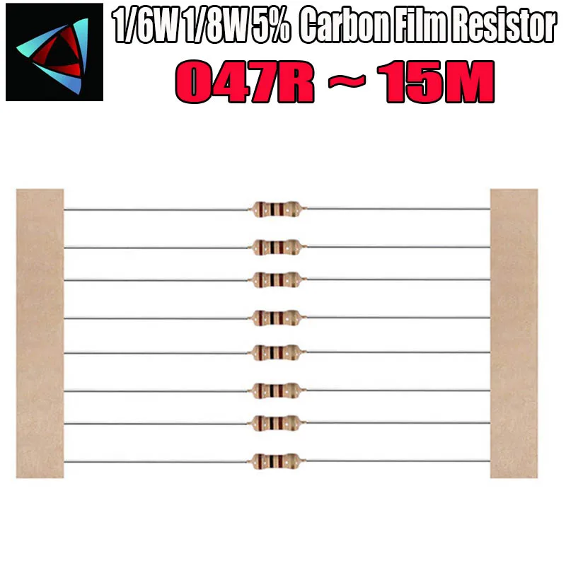 100 шт 1/8 W 0,125 W 1/8 W = 1/6 W 5% углерода резистор 0.47R ~ 15 м 100R 220R 330R 1 K 2,2 K 3,3 K 4,7 K 10 K 22 K 47 K 100 K 0,47 10 M Ом