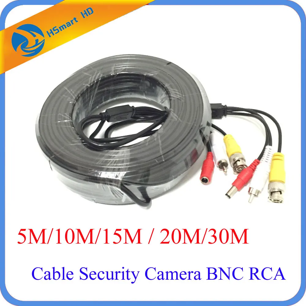 50ft Security Camera Video Audio Power BNC RCA Cable CCTV DVR Surveillance wire