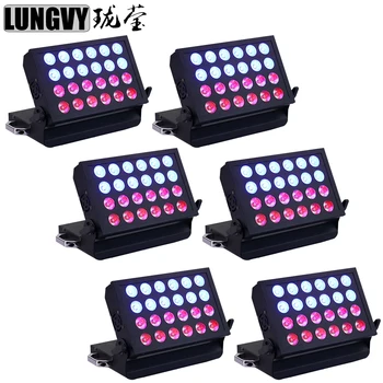 

Free Shipping 6pcs/lot Ultra Bright 24x10w RGBW 4in1 Led Wall Washer Light 35 Degree DMX Disco DJ Bar