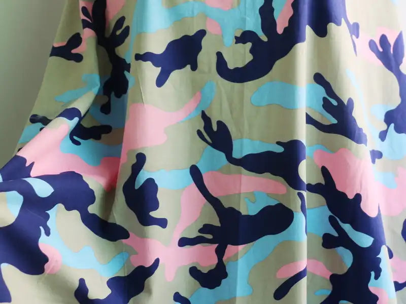 camouflage jersey knit fabric