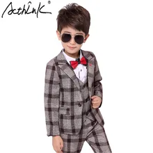 ActhInK/ дизайн, 3 предмета, клетчатый блейзер для мальчиков, костюмы брендовый дизайн, жилет для больших мальчиков, Свадебный костюм, зимние костюмы принца для мальчиков, TC124
