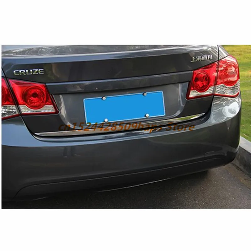 Для Chevrolet Cruze 2009- Седан хромированная Задняя Крышка багажника задняя крышка-дверца отделка багажника отделка края молдинг отделка полосы