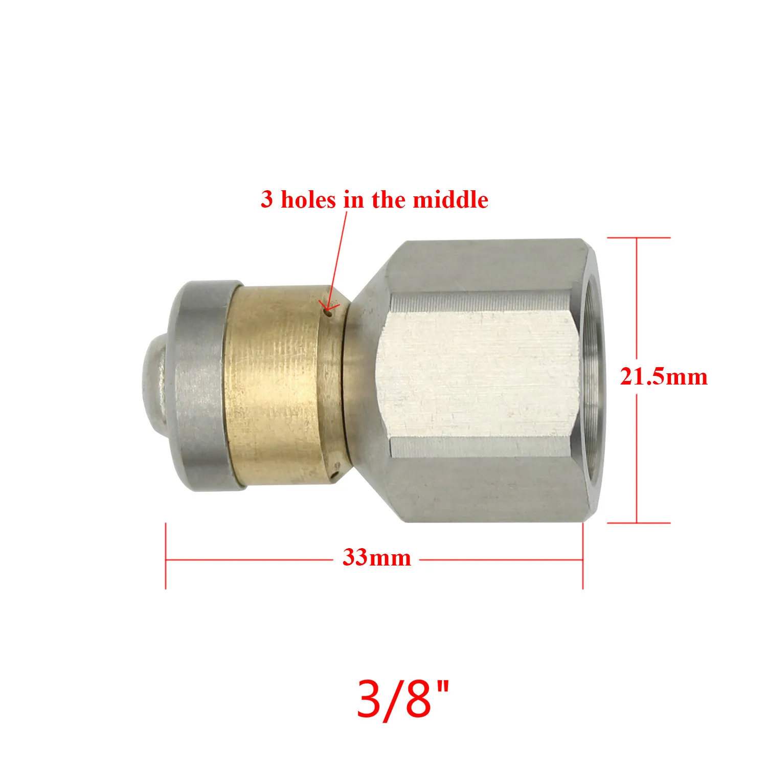 Ротационная канализация сопло очистки BSP 1/8 &quot1/4&quot 3/8 &quotМойка под давлением из