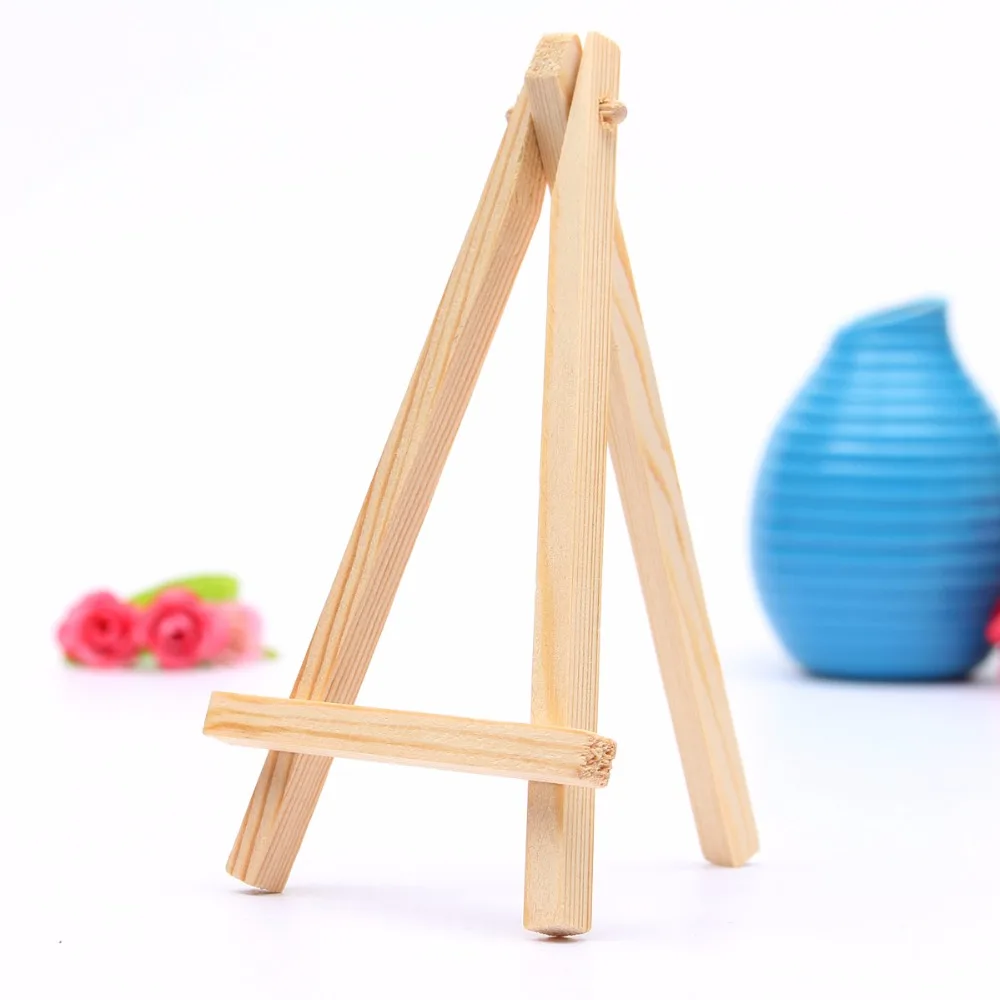 

20PCS Kids Mini Wooden Easel Art Painting Name Card Stand Display Holder Drawing for School Student Artist Supplies, 16x9cm