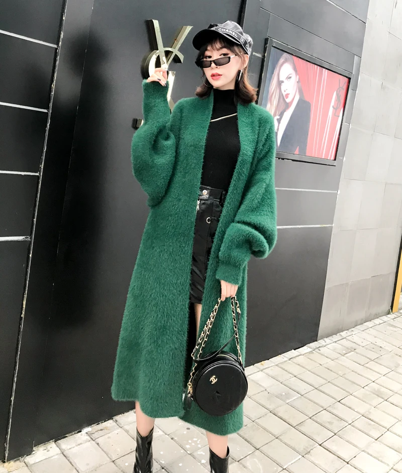 Women's Fur Coat Winter Warm Thick Faux Fox Fur Long Coat Flurry Overcoat Outerwear Lady Vintage Female Cardigan Plus Size