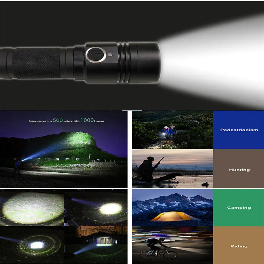 Lanternas e Lanternas t6 lanterna led sos tocha Feature 1 : Usb Flashlight