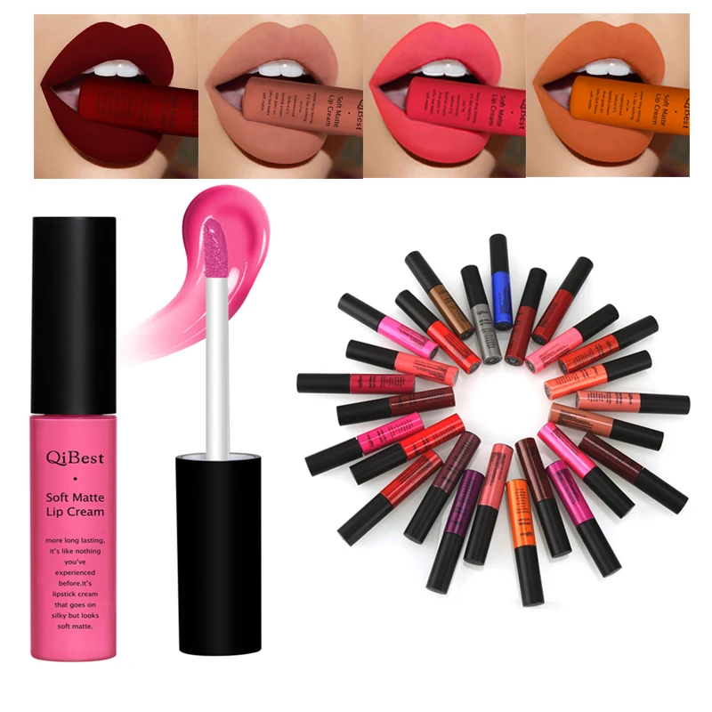 

Brand 34 colors Lip Gloss Long Lasting Red Lips Matte Lipstick Liquid Lip Tint Cosmetic Nude Velvet Lipstick Matte Lip Makeup