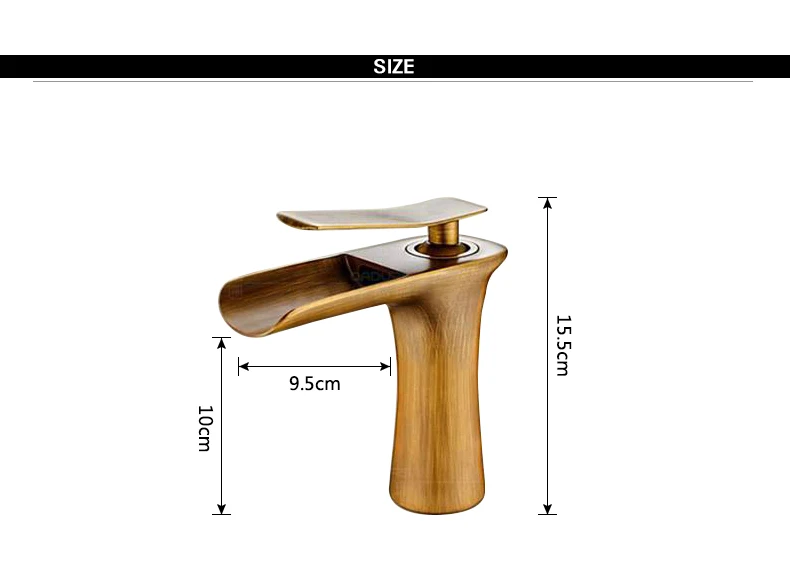 Античная бронза водопад кран для ванной комнаты Смеситель для ванной комнаты с горячей и холодной водой черная щетка никелевый смеситель для воды ELF100