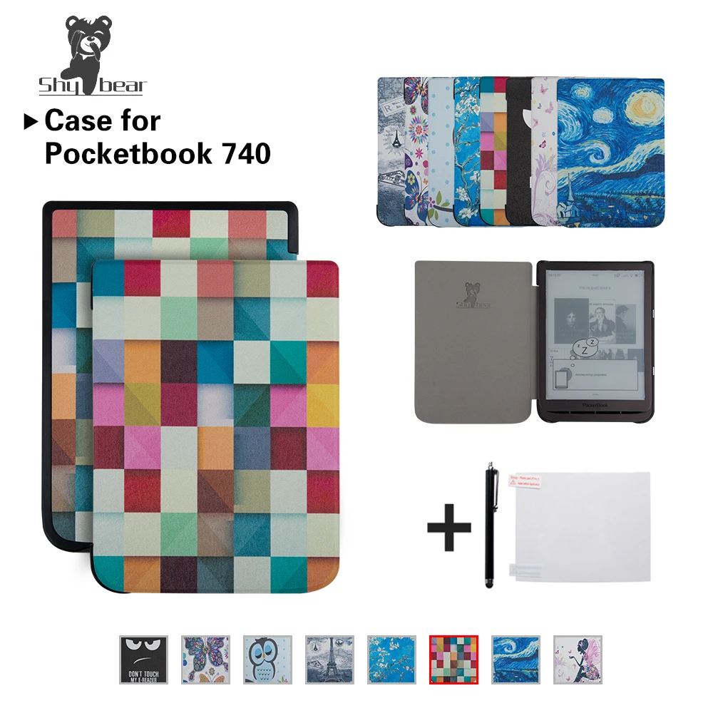 

Case for PocketBook 740 7.8 inch InkPad 3 E-Book Auto/wake Tablet Cover case + Gifts