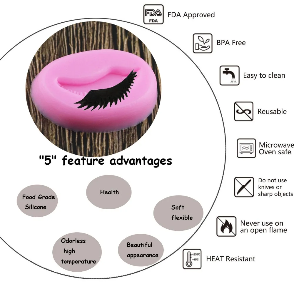 3D инструменты для макияжа ресницы помадные формы силиконовые формы для выпечки кексов DIY Инструменты для украшения торта для вечеринки конфеты форма для шоколадной мастики