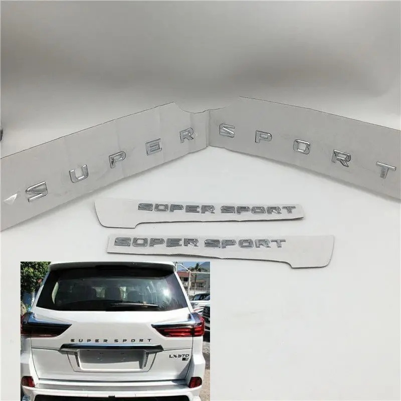 Хромированные символы заднего багажника с надписью Supersport боковые знаки для Lexus