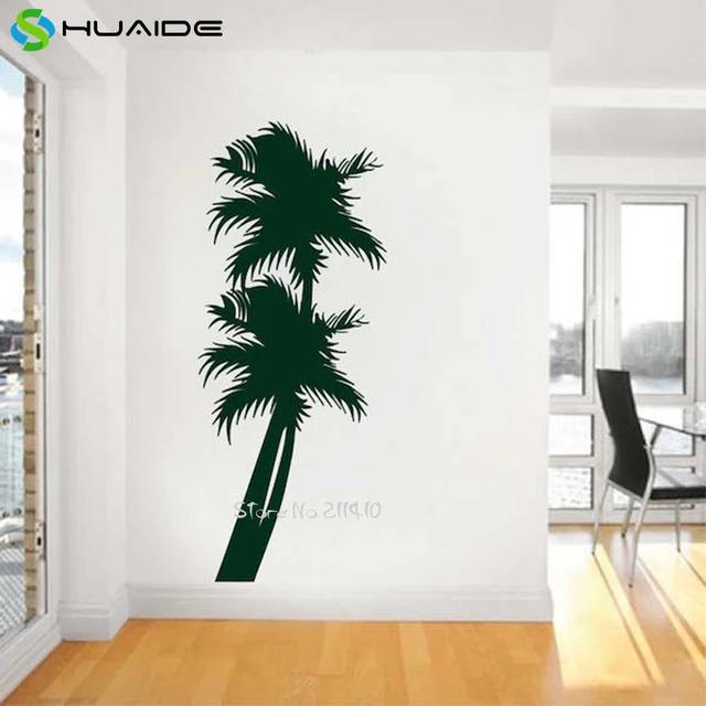 Beach Palm Trees Wall Stickers Home Decor Living Room Large Black Beach Palm Trees Wall Stickers Home Decor Living Room Large Black White Green Tree Tattoo