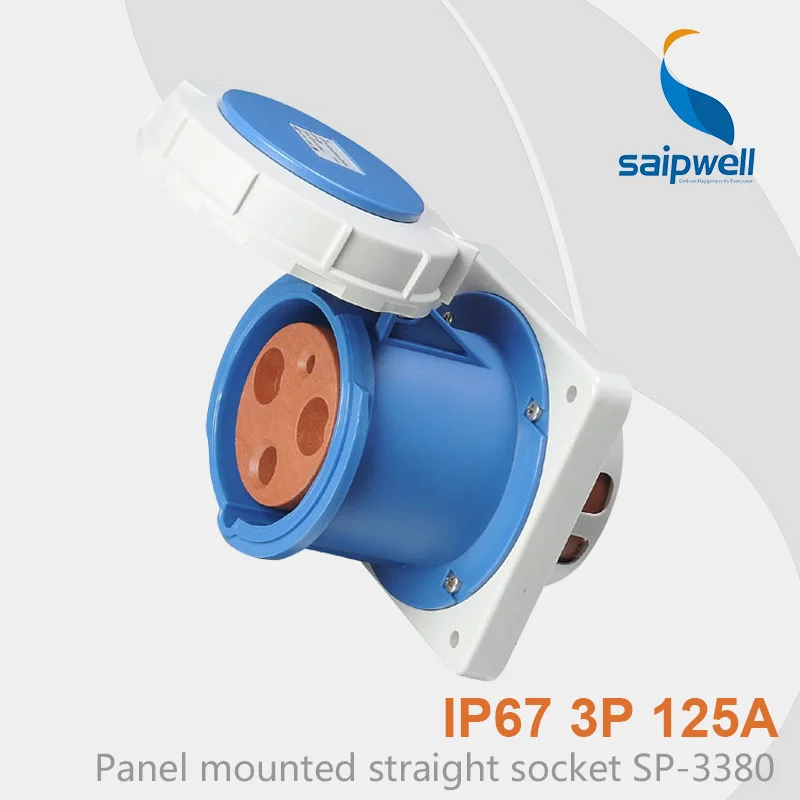 

Saipwell Hot Sale IP67 Waterproof Industrial Plug Socket 3P 125A SP-3380