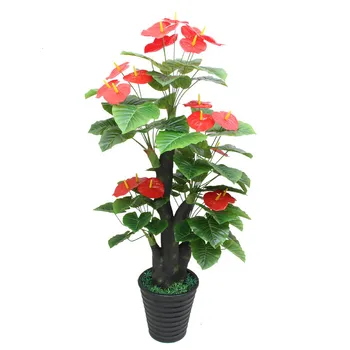 

artificial plants 1.6 meters Anthurium tree plastic flower artificial bonsai tree for home decoration artificial flowers