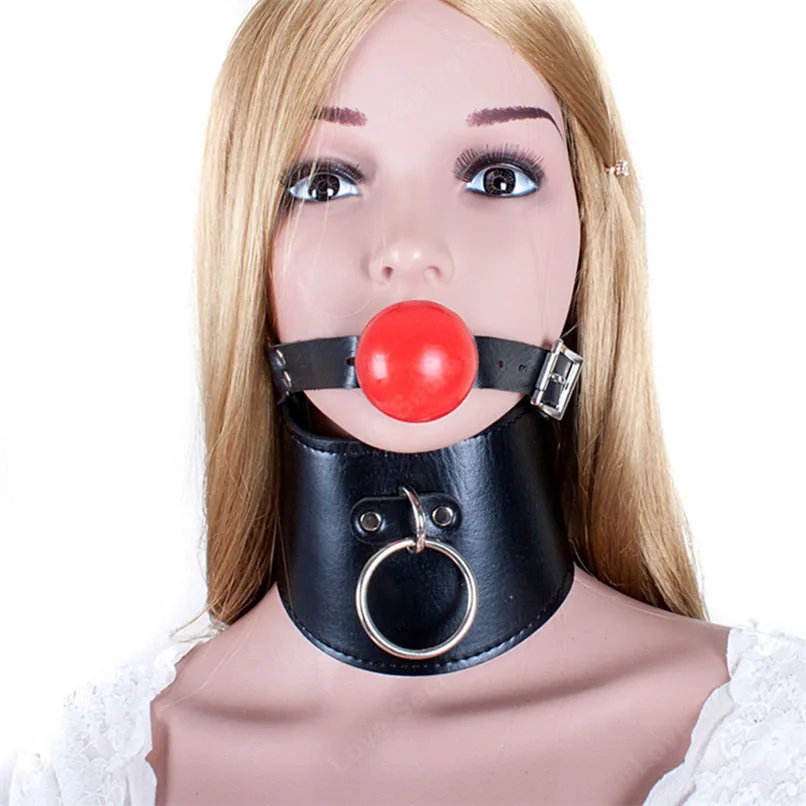 Воротник шея с кляпом для ролевых игр Фетиш игрушка взрослых|neck collar|bed restraintsadult games
