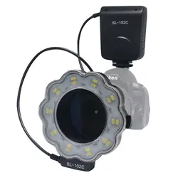 Mcoplus макро кольцо светодиодный свет вспышки Speedlite с 8 адаптер Кольца для Canon Nikon Olympus Pentax DSLR