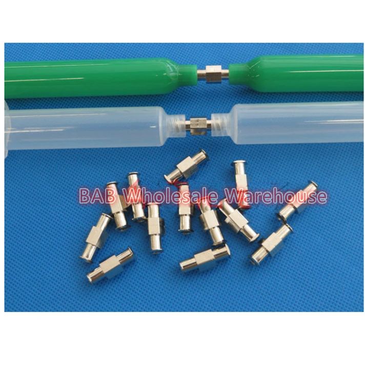 

Double Metal Male Screw Joints/Metal Luer Male Screw Connector/Metal Male Connection Union for Luer Syringe 10 pcs/lot