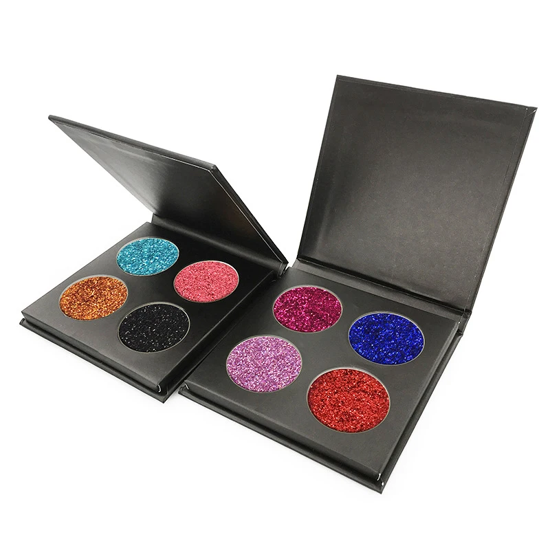 Free Cusotm Logo Private Label Glitter Eye Shadow Bright Rainbow