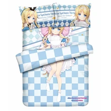 Аниме JK меч книги по искусству Alicization Алиса синтез тридцать кашне комплект кровать плоский простыни Стёганое одеяло наволочка постельные