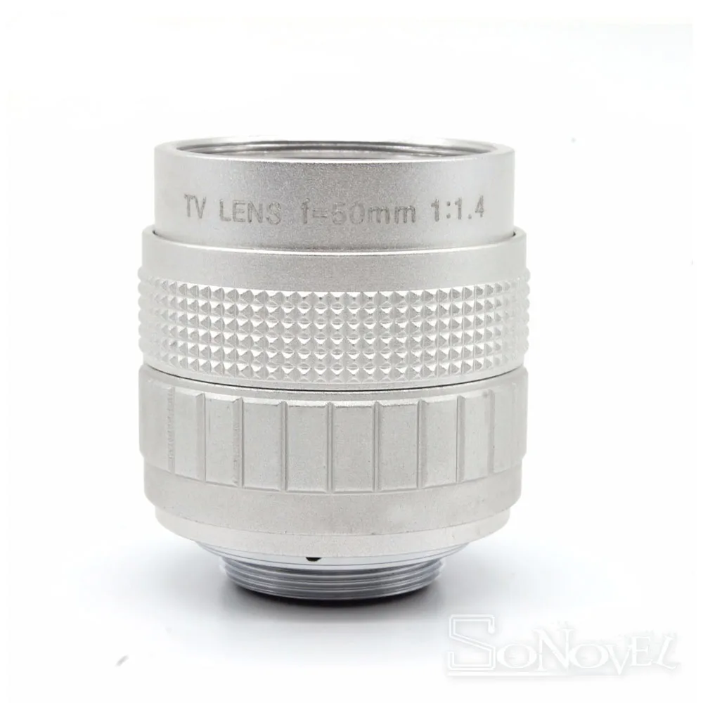  Silver Fujian 50mm F1.4 CCTV Movie Lens+C-M4/3 Mount For Micro 4/3 m4/3 EPL5 EPM3 EPL7 OM-D DMC-GX1 - 32890575364
