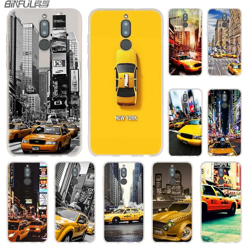 New York City Times Square Taxi Phone Cases For Huawei Mate 30 20 10 Lite Pro Cover Y5 Y6 Y7 Y9 2019 2018 2017 Nova 3i 4 Hot | Мобильные