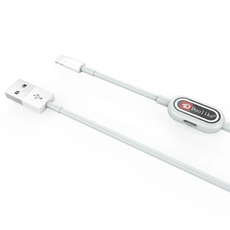 Doolike Audio Adapter For Lightning Jack to Earphone For iPhone 7 8Plus X Charging/Audio 2 in 1 Charger Cable Adapter AUX Cable