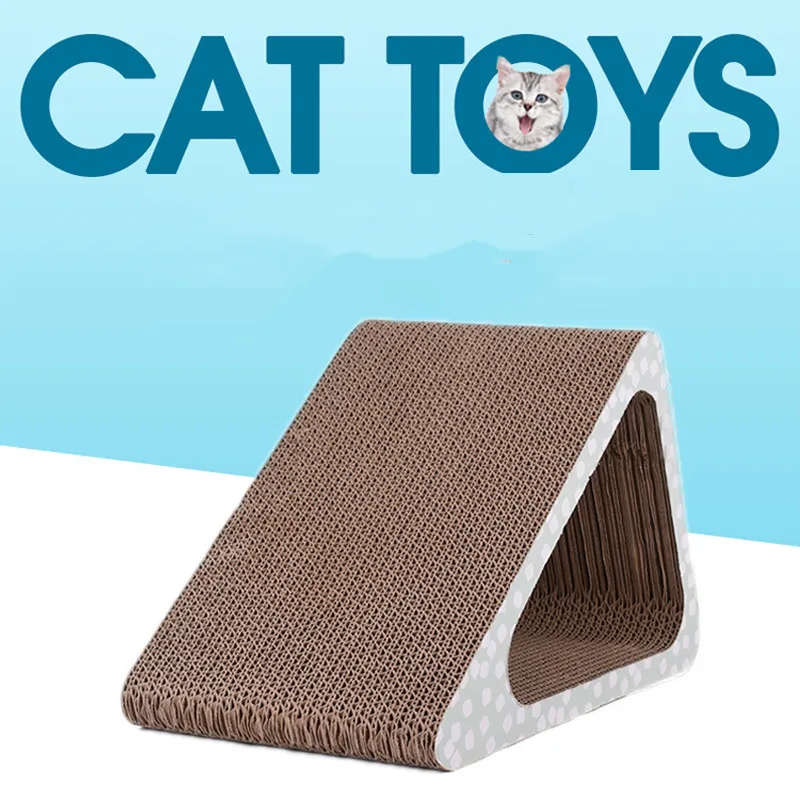 Собака кошка котенок царапина доска треугольная горка скребок кровать коврик забота о когтях интерактивная игрушка для Питомца Кошка обучение игрушка для кошек PE142