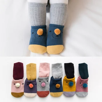 

2018 New Autumn And Winter Alpaca Baby Toddler Socks Cartoon Thick Warm Socks