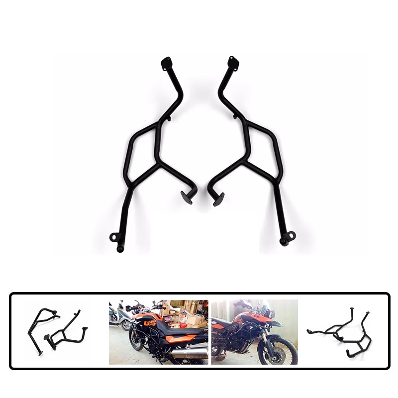 

Motorcycle Black Front Upper Crash Bars Side Mount Engine Guard Frame Protection For BMW F800GS F700GS F650GS 2008-2013