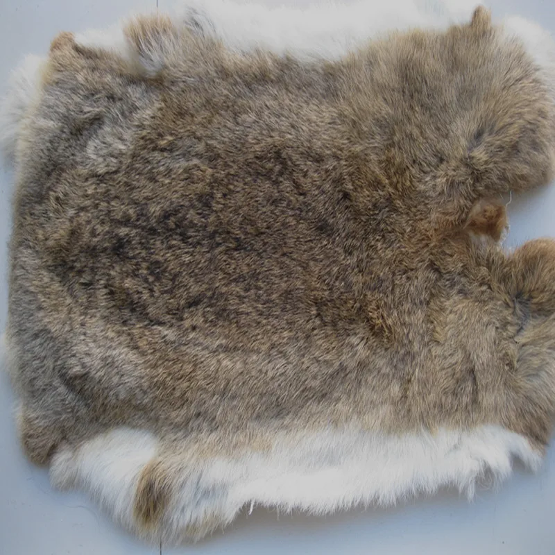 

22cm * 32cm high quality pelt genuine rabbit fur raw material clothing accessories wholesale original rabbit real leather fur