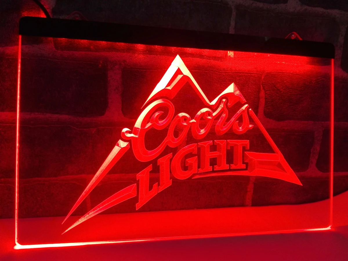 LA004 светлый пиво Coors Логотип бара паба светодиодный светодиодная неоновая