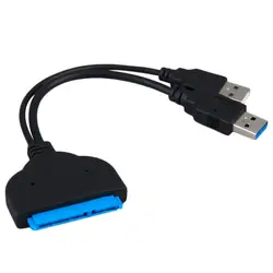 USB3.0 SATA 7 + 15Pin 22Pin Кабель-адаптер для 2,5 ''HDD SSD жесткий диск