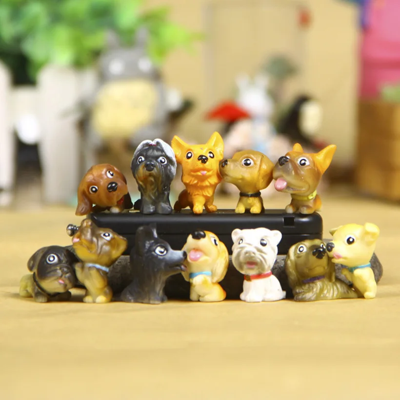 12PCS /Set Mini Dog Action Figures Little Pet Cute Dog My Pet Puppy