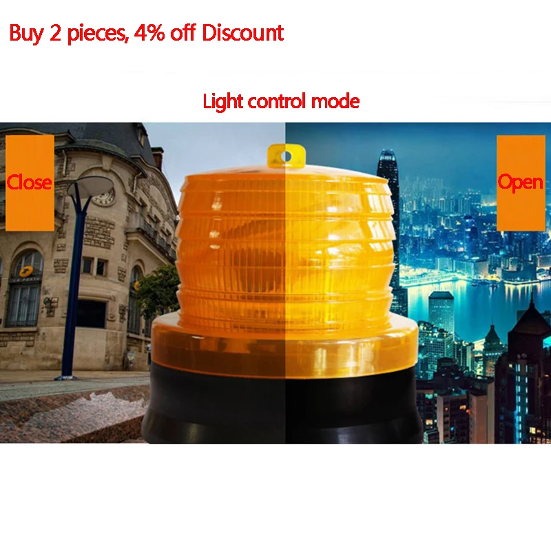 Luzes de Advertência de Segurança do Tráfego Luz de Advertência do Indicador de Flash Energia Solar Levou Lâmpada Rodoviário Carro Explosão Marine Safety Beacon Luz 8 Cheap Lâmpadas solares