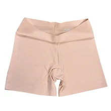 Женские ледяные шелковые безопасные шорты бесшовные боксёры-брифы нижнее белье для мальчиков однотонные новые телесные цвета черный белый один размер