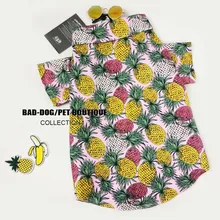 Одежда для собак, рубашка на весну и осень, тонкая рубашка, тактика, ананас, чихуахуа, крутая летняя, кошка, медведь, шнауцер, пляжный стиль