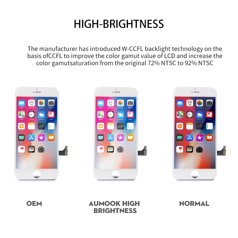 ЖК экран премиум класса для iPhone 6 6s 7 8 высокой яркости с сенсорным дигитайзером в